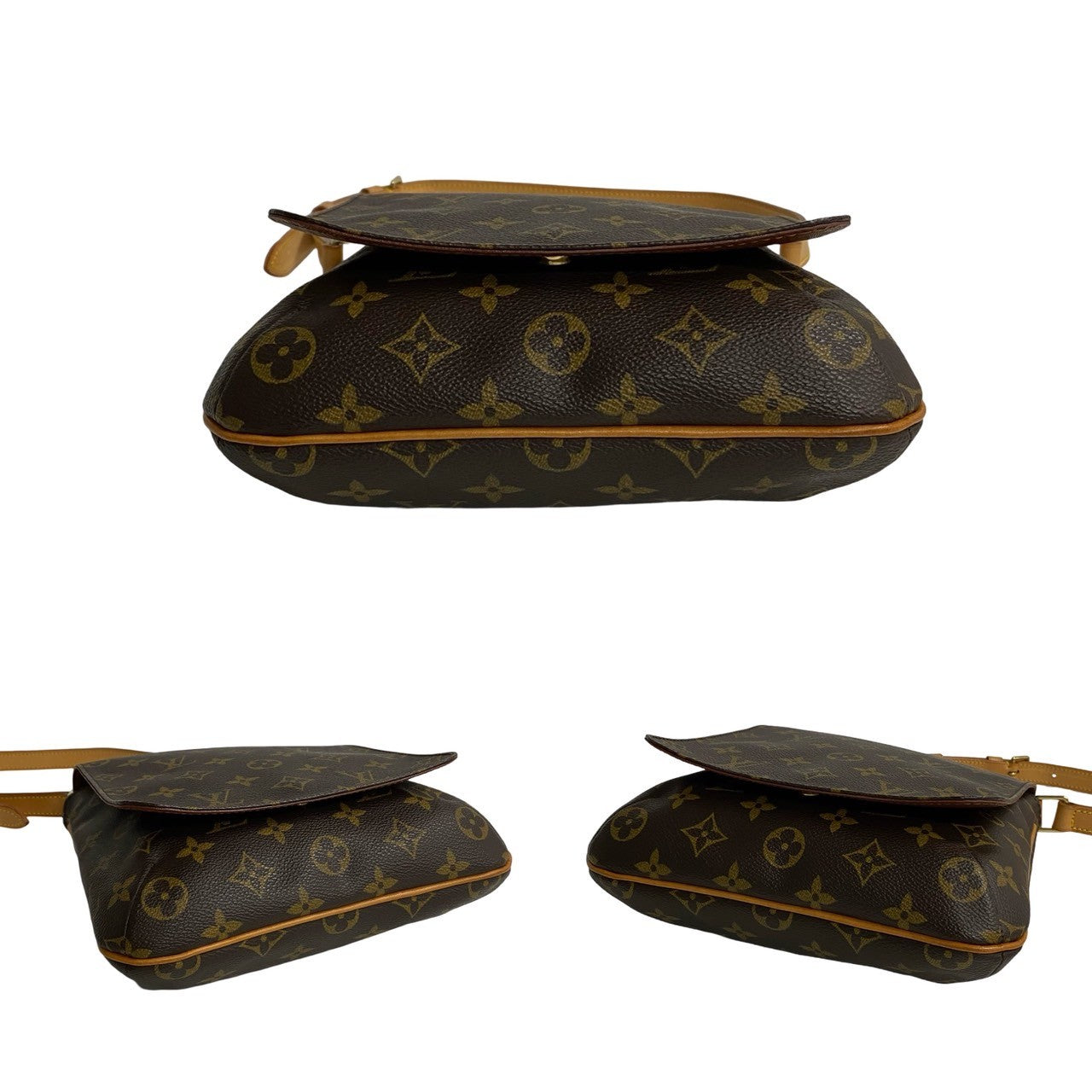 Louis Vuitton Shoulder Bag M51258 Leather Brown Monogram Musette Salsa Short