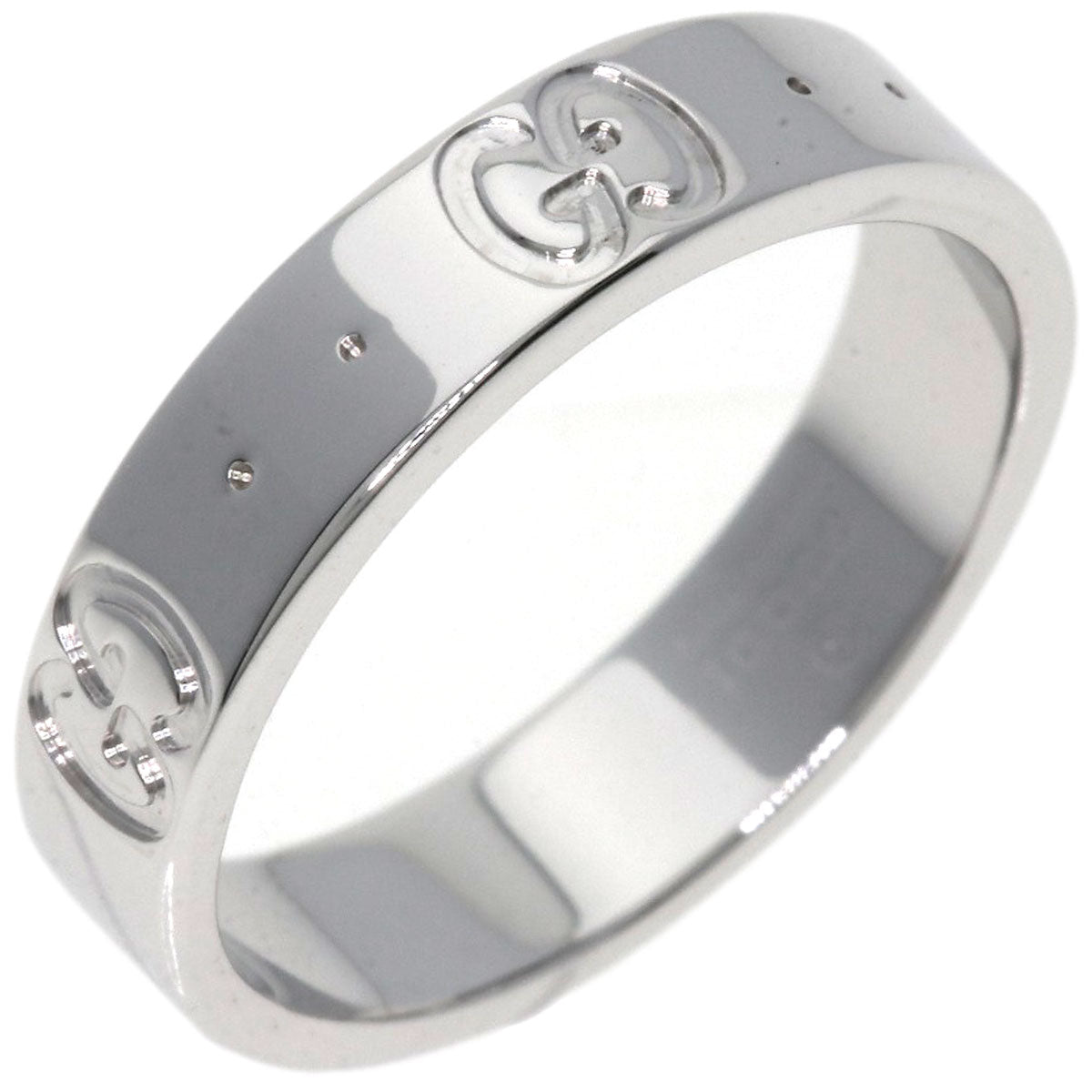 Gucci Ring K18Wg Silver Icon