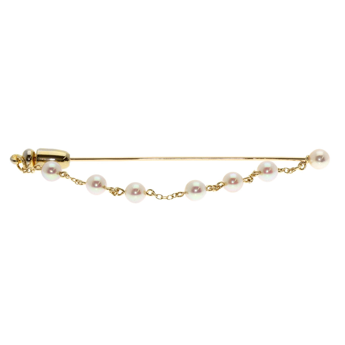 Mikimoto Brooch K14Yg Gold Pearl