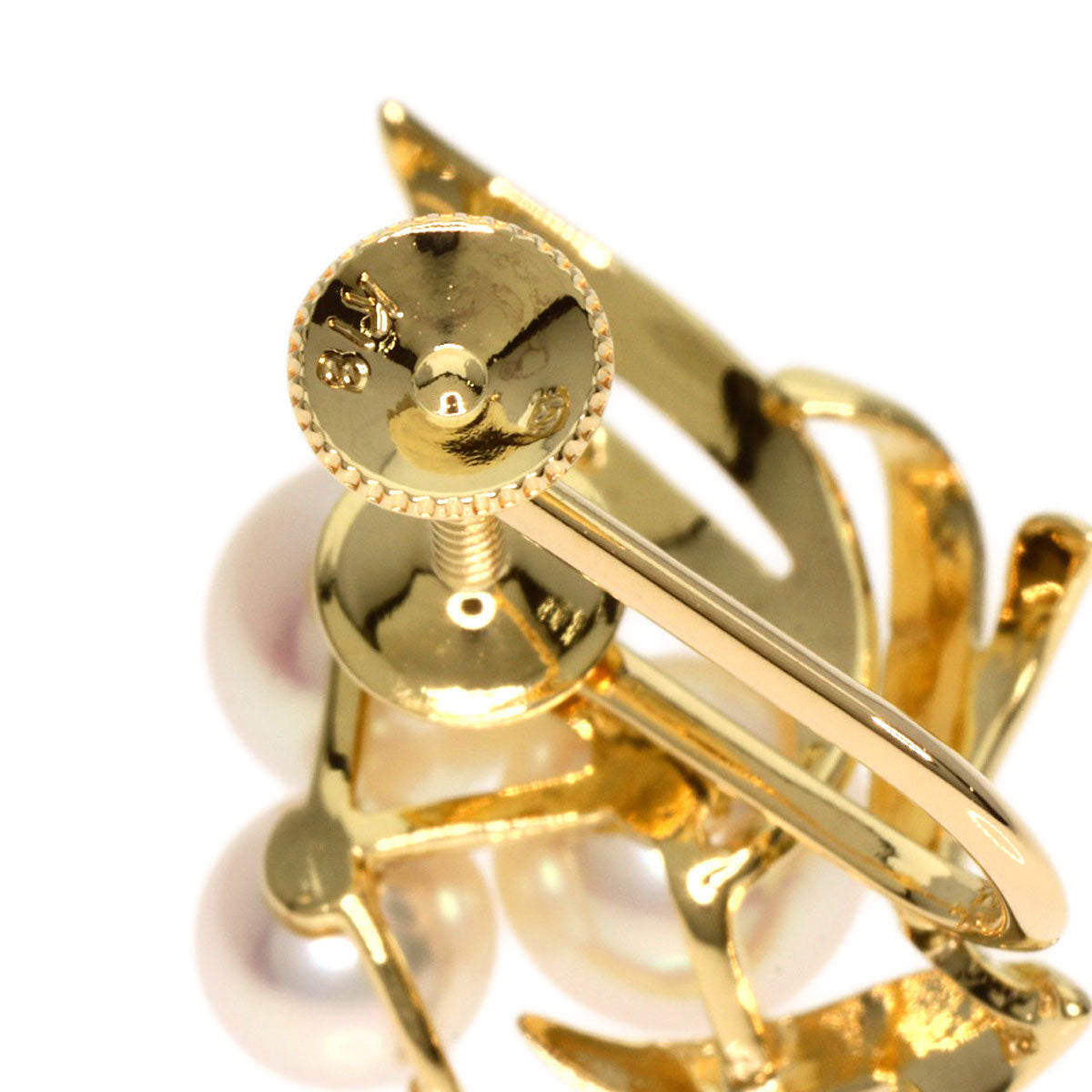 Mikimoto Earring 18K Yellow Gold Gold Pearl Women