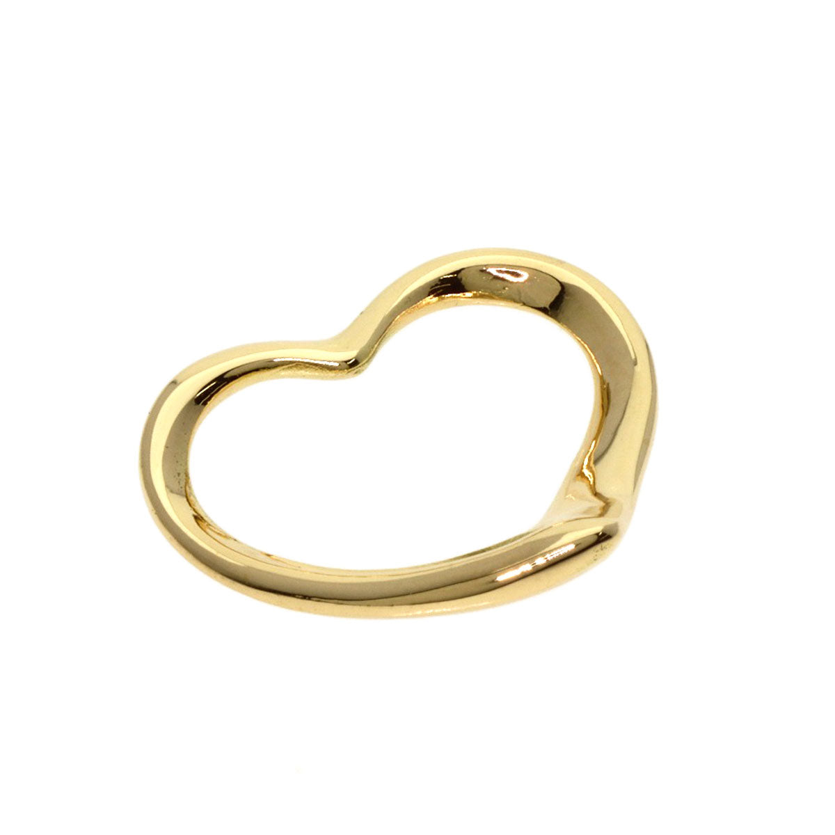Tiffany&Co. Pendant Top 18K Yellow Gold Gold Open Heart Women
