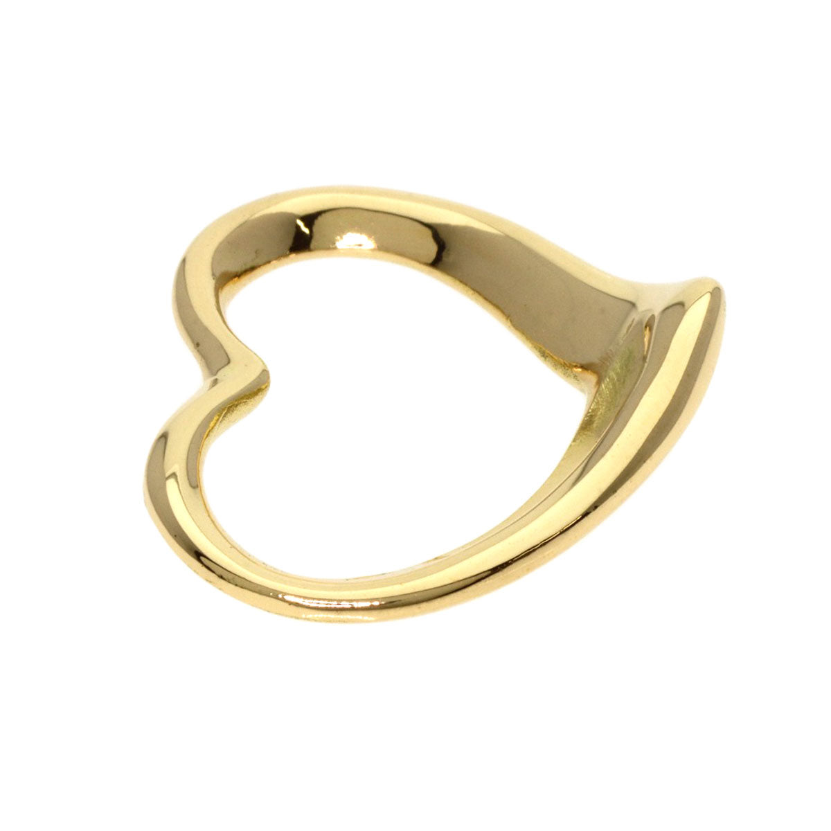 Tiffany&Co. Pendant Top 18K Yellow Gold Gold Open Heart Women
