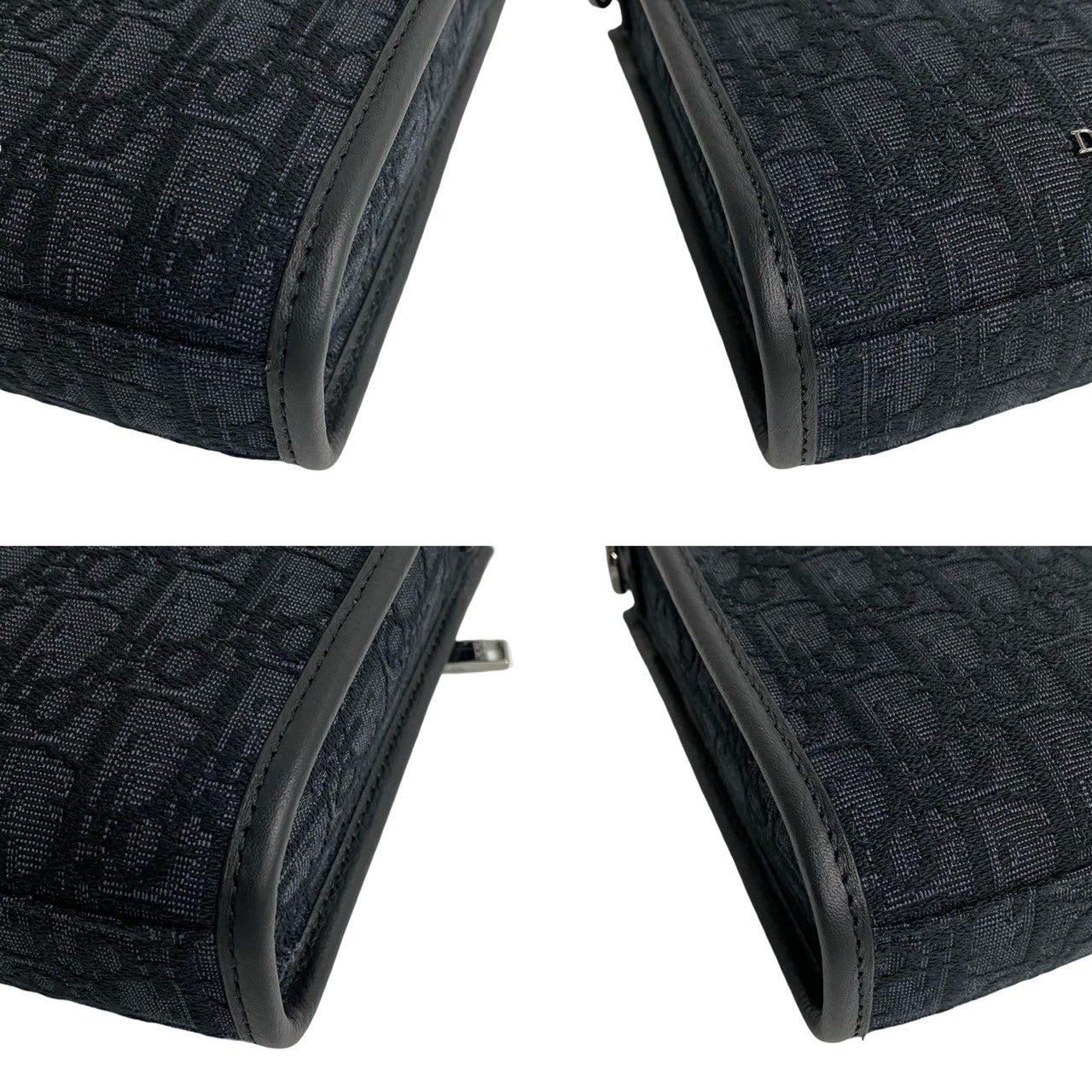 Dior Shoulder Bag Canvas, Leather Black Oblique Pattern North South Women(Unisex)