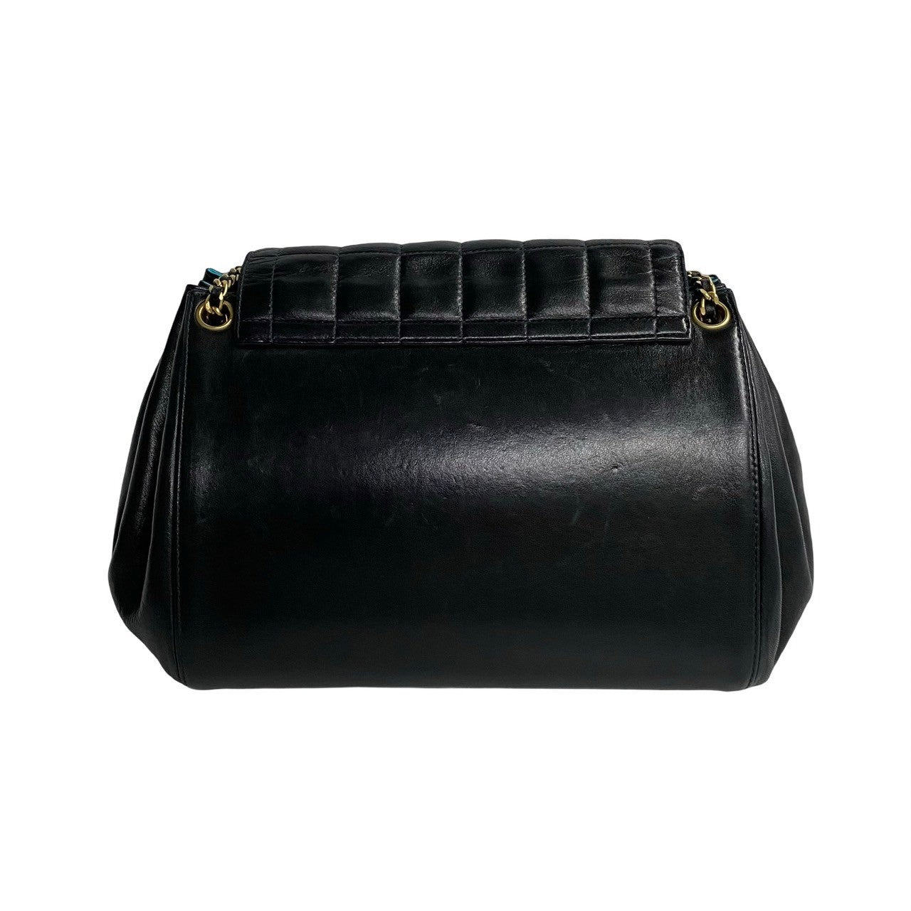 Chanel Shoulder Bag Lambskin Black 2.55 Chocolate Bar Women