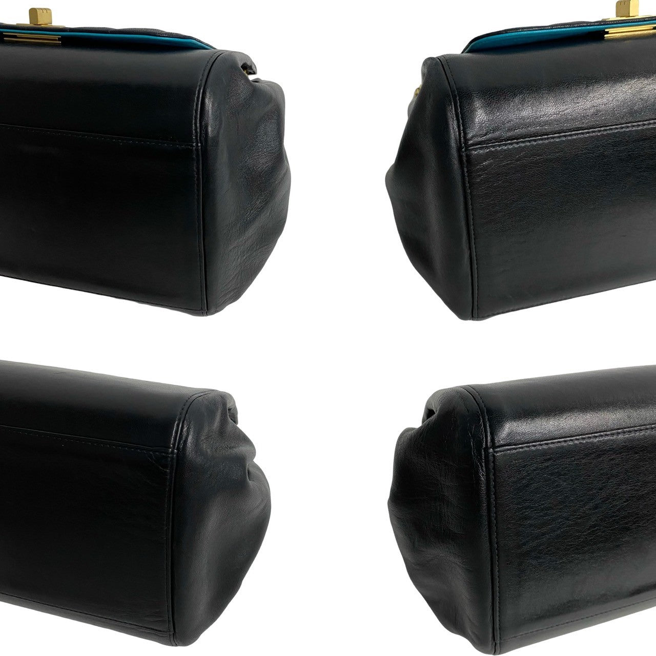 Chanel Shoulder Bag Lambskin Black 2.55 Chocolate Bar Women