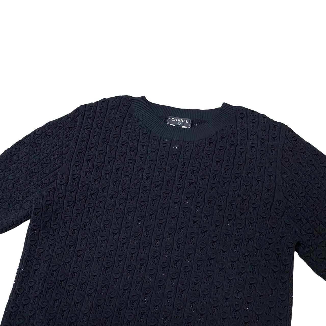 Chanel One Piece Cotton, Polyamide Black Coco Mark Belt Women 36