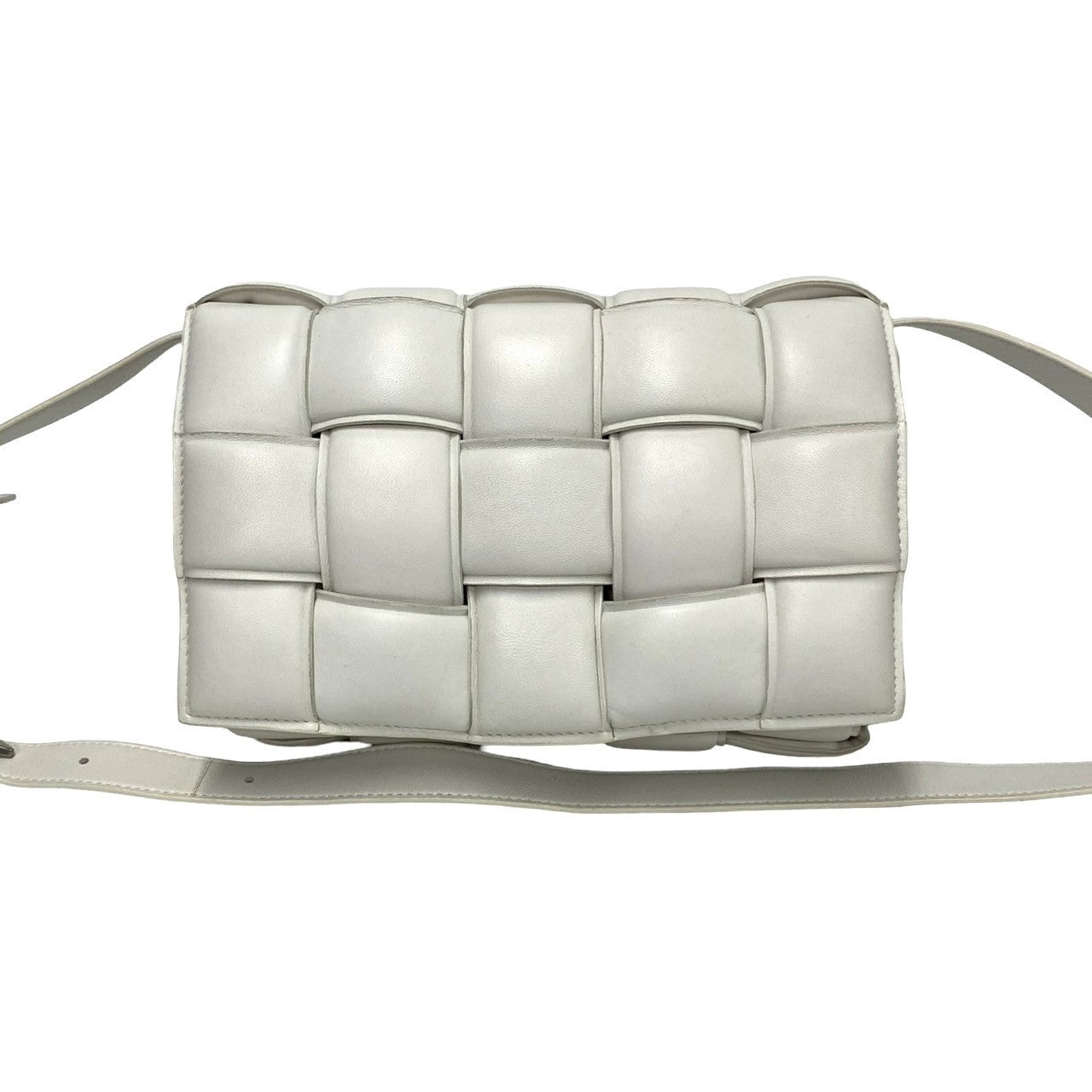 Bottegaveneta Shoulder Bag Leather White Padded Cassette Women