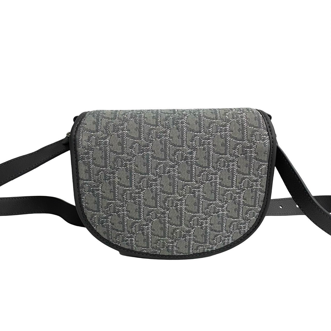 Dior Shoulder Bag Canvas Gray Oblique Gallop