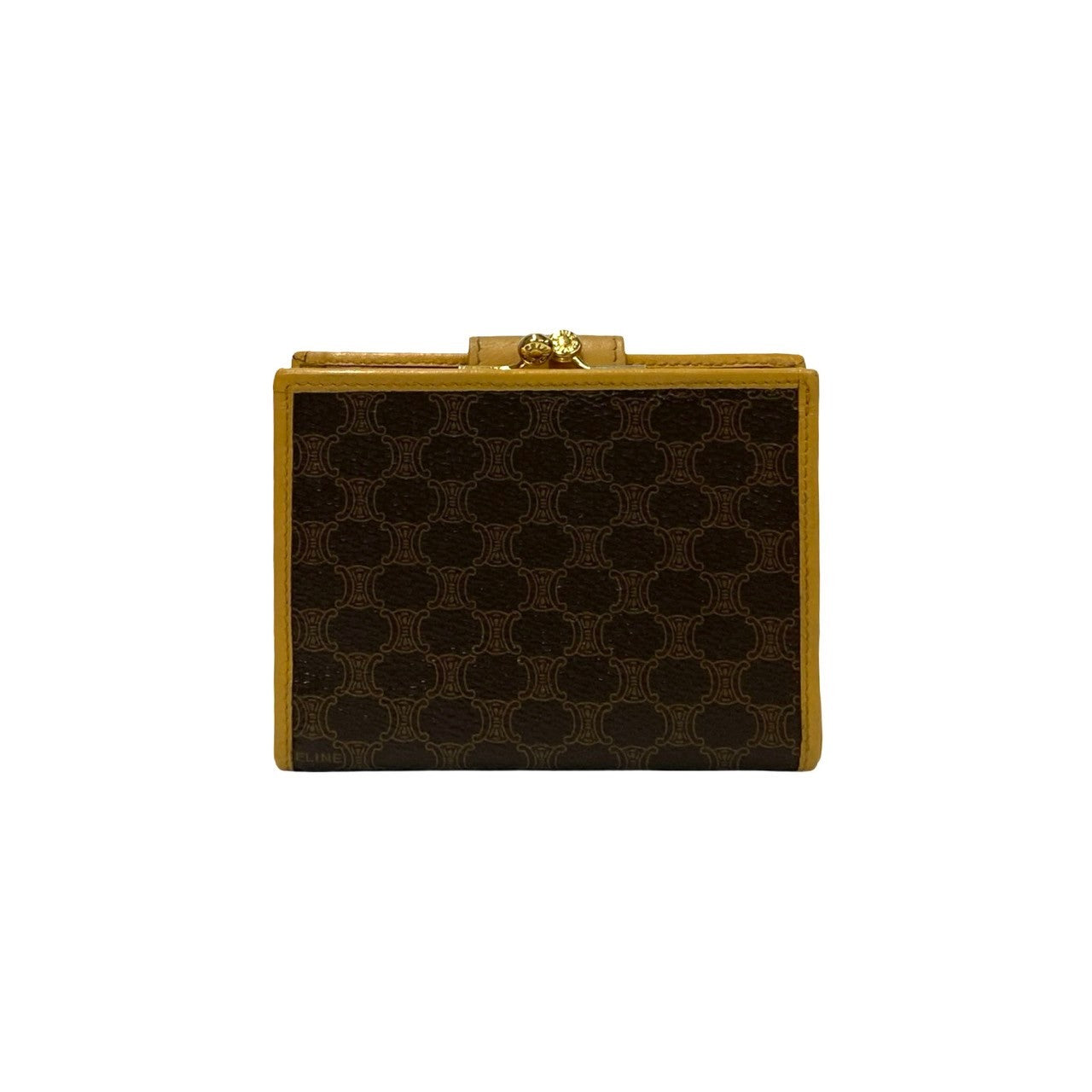 Celine Bifold Wallet Leather, Pvc Brown Macadam Blazonpattern Women(Unisex)