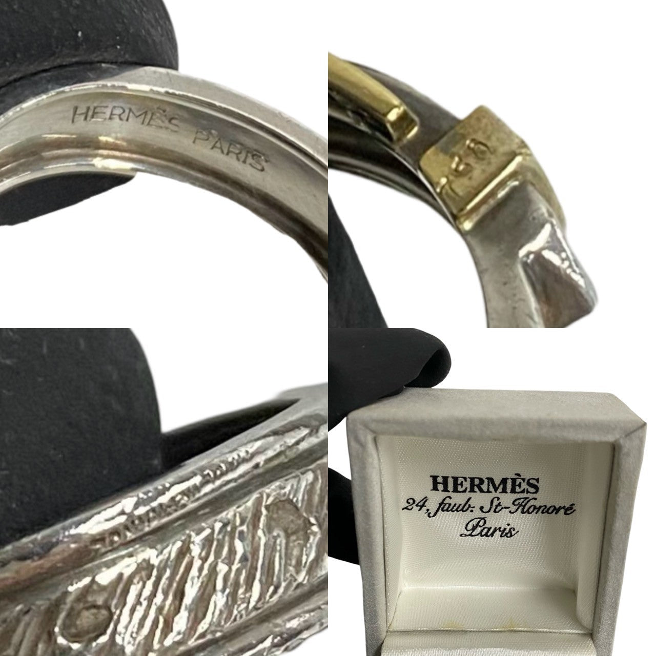 Hermes Ring Silver925, K18 Gold Silver Horseshoe Ring Women