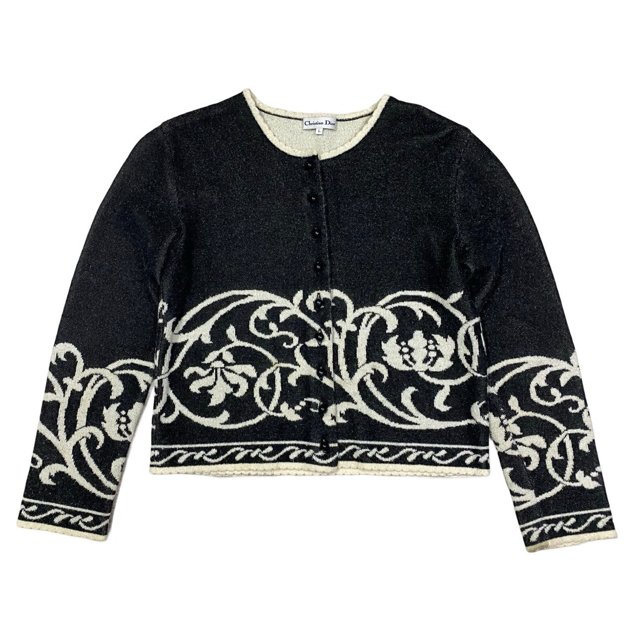 Dior Cardigan Rayon, Nylon, Acrylic, Wool Black Women L