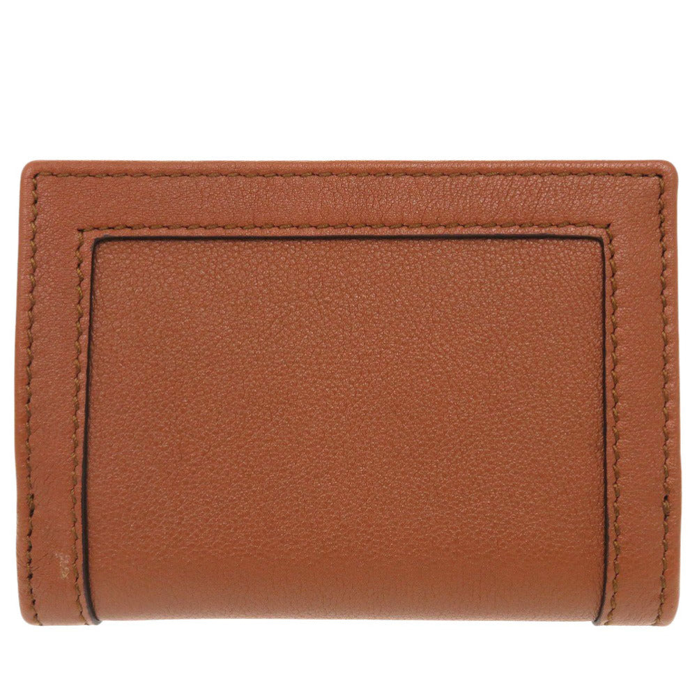 Gucci Tri-Fold Wallet 658633 Leather Brown Bamboo Medium Women