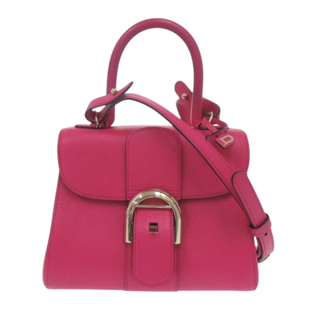 Delvaux Handbag Leather Pink Bryon Mini Women