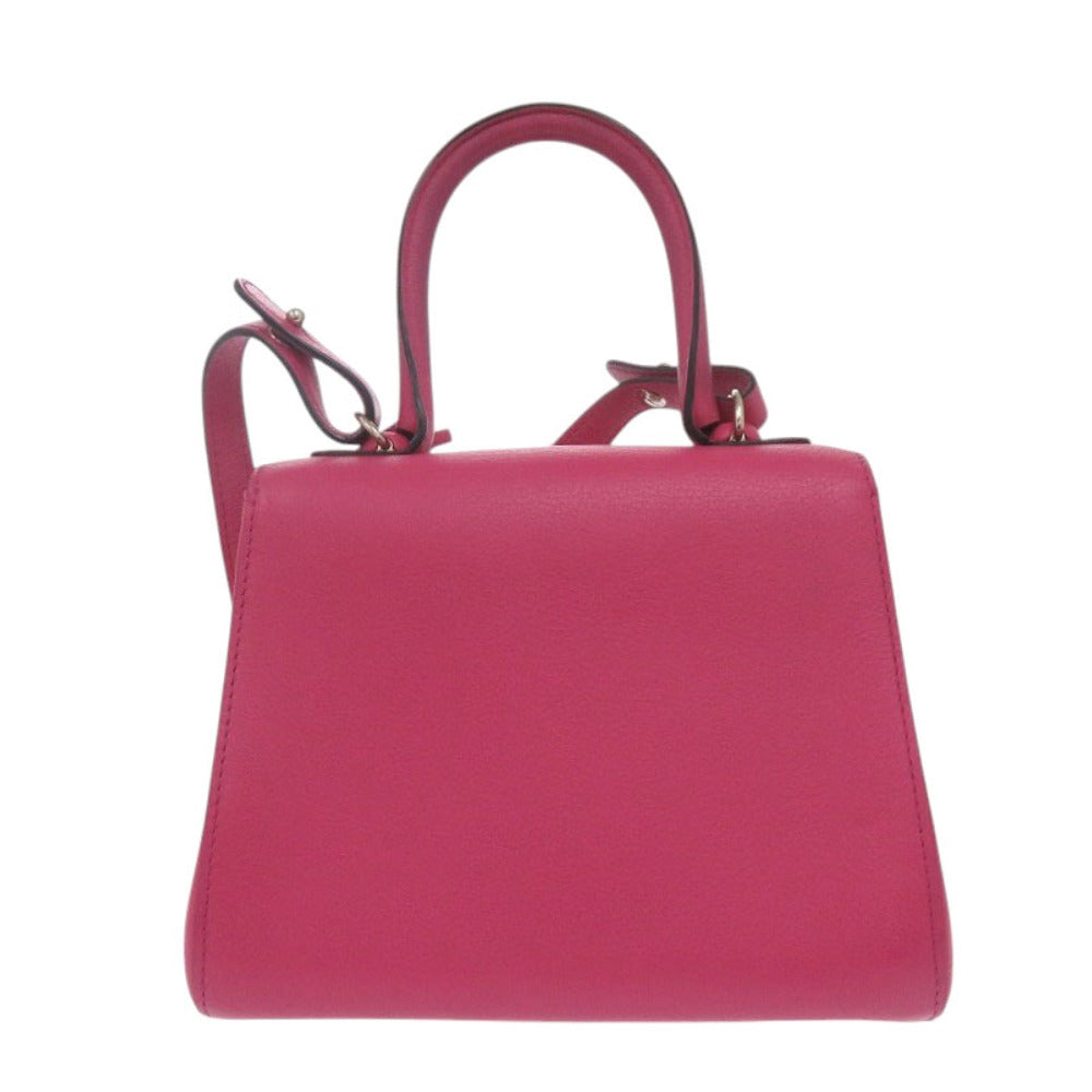 Delvaux Handbag Leather Pink Bryon Mini Women