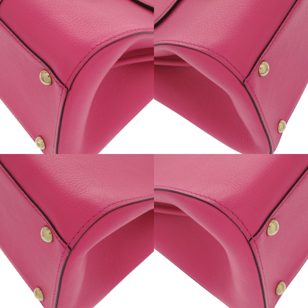 Delvaux Handbag Leather Pink Bryon Mini Women