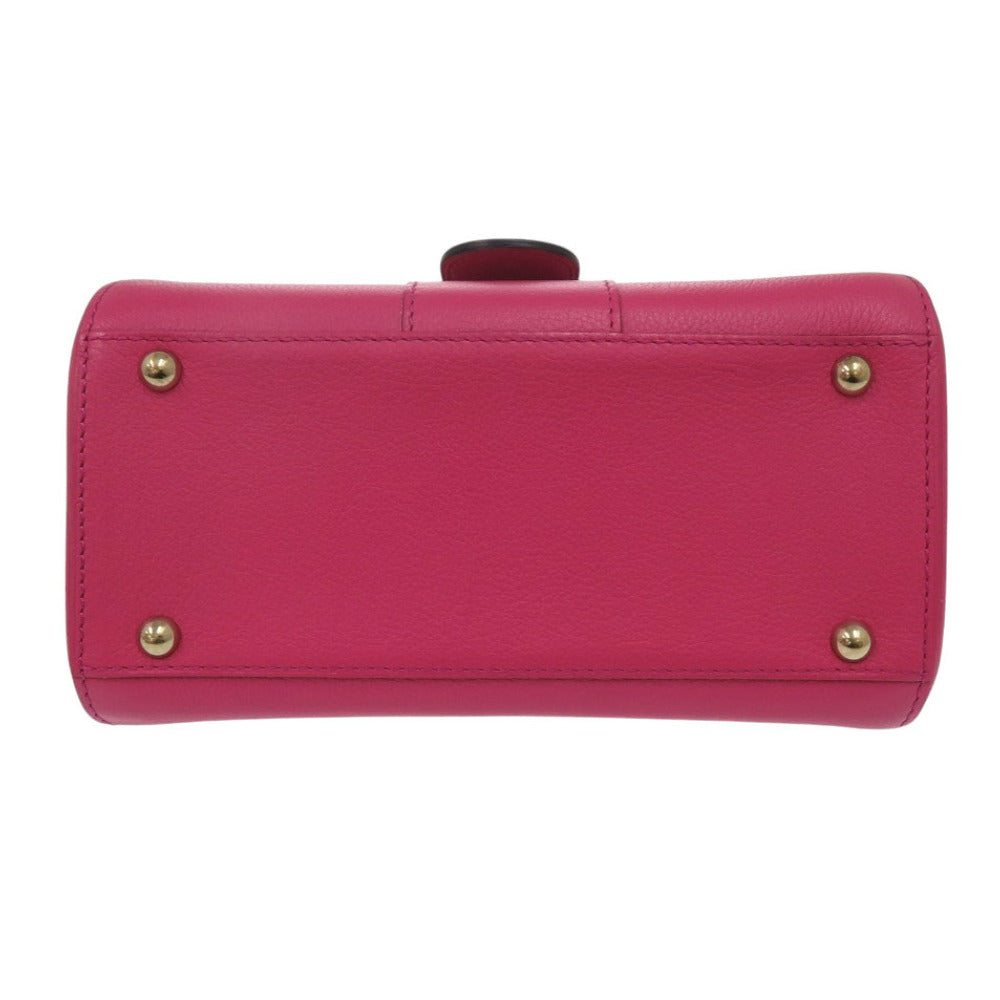 Delvaux Handbag Leather Pink Bryon Mini Women