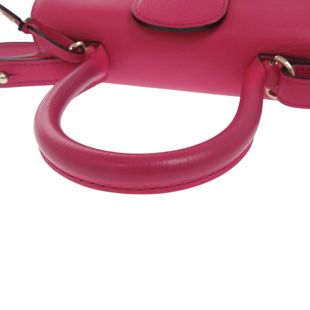 Delvaux Handbag Leather Pink Bryon Mini Women