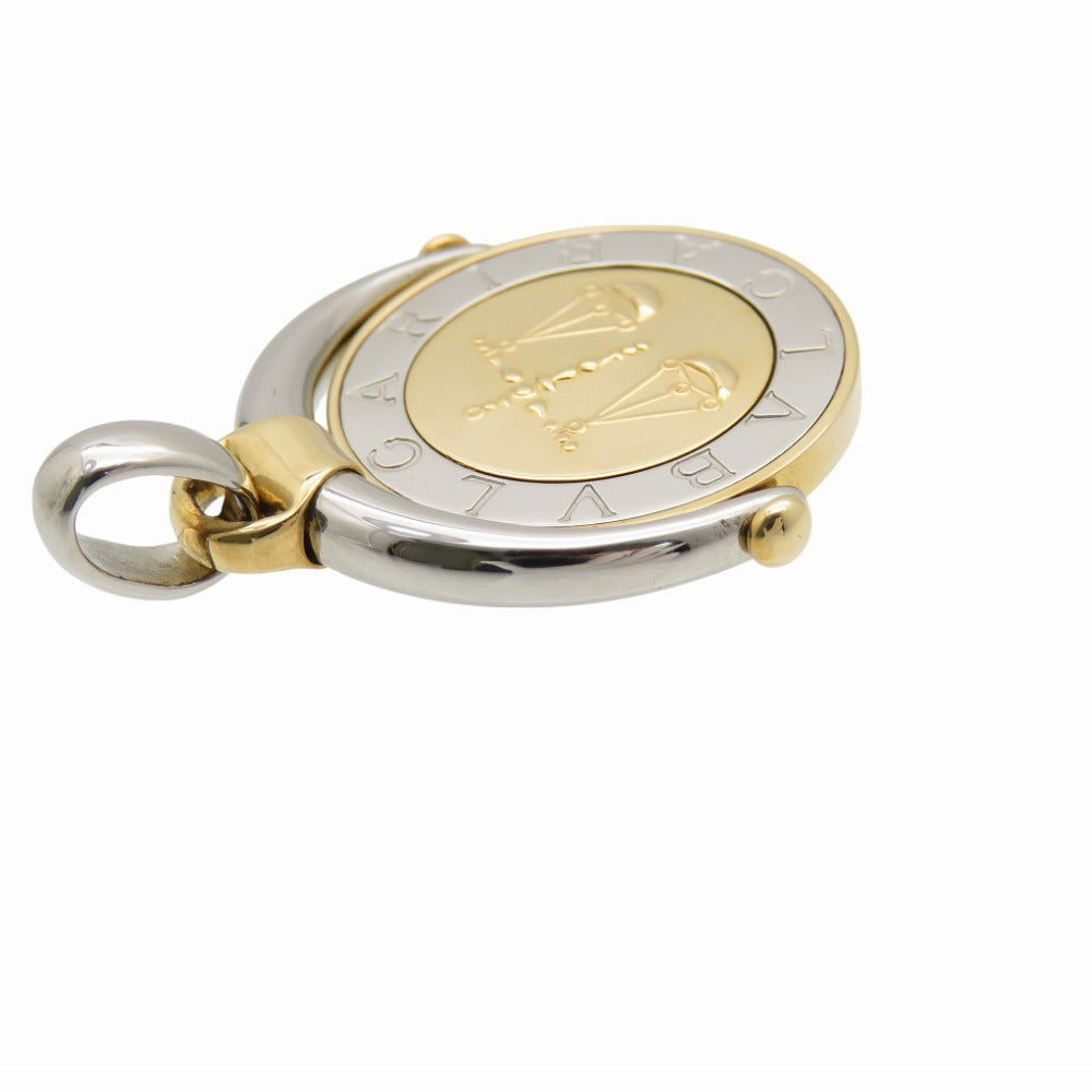 Bvlgari Pendant Top K18 Yellow Gold, Stainless Steel Gold Horoscope Libra Women