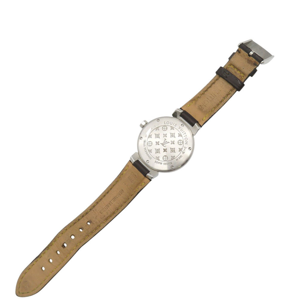 Louis Vuitton Watches Quartz Q1311 Stainless Steel , Leather Brown Quartz Tambour Brown Dial Women