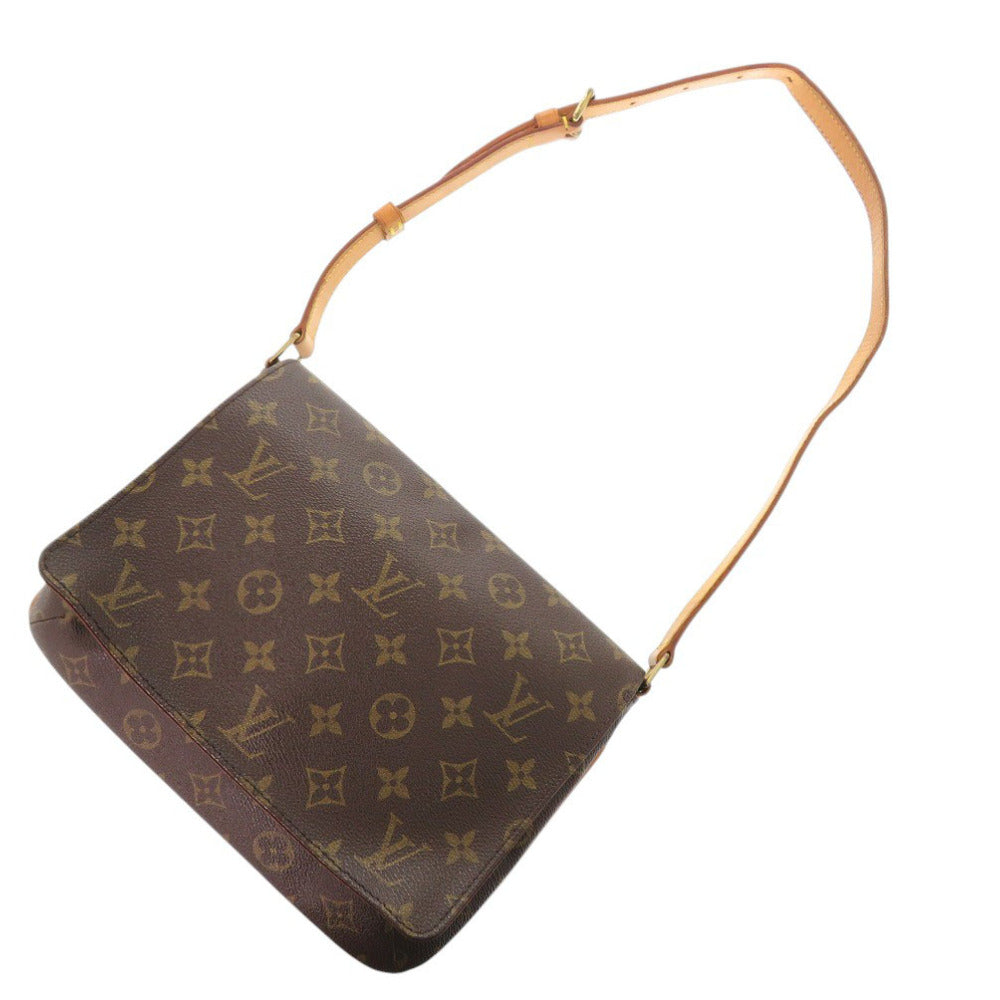 Louis Vuitton Shoulder Bag M51388 Monogram Canvas Brown Monogram Musette Tango Short Strap Women