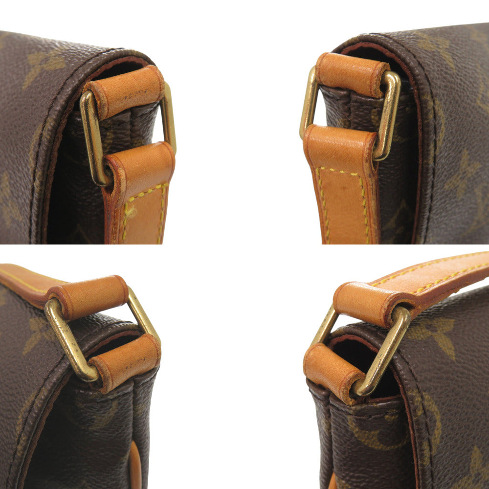 Louis Vuitton Shoulder Bag M51388 Monogram Canvas Brown Monogram Musette Tango Short Strap Women
