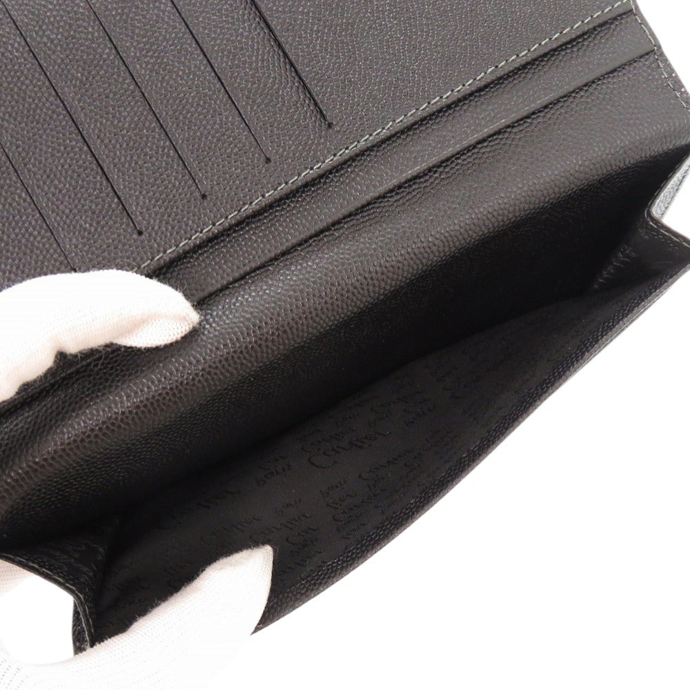 Cartier Long Wallet Purse L3000770 Leather Black Bifold Wallet Billfold Santos Mens