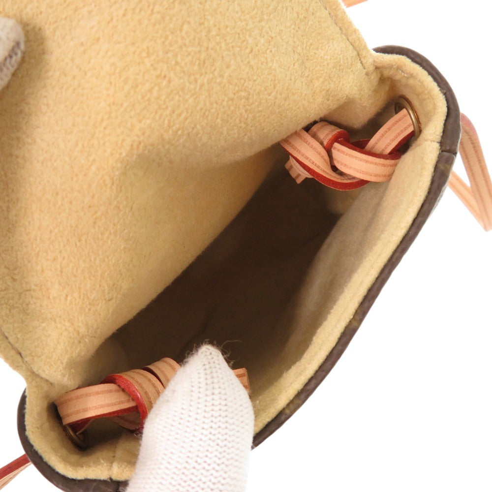 Louis Vuitton Shoulder Bag M60018 Monogram Canvas Brown Monogram Pochette Cancun Women
