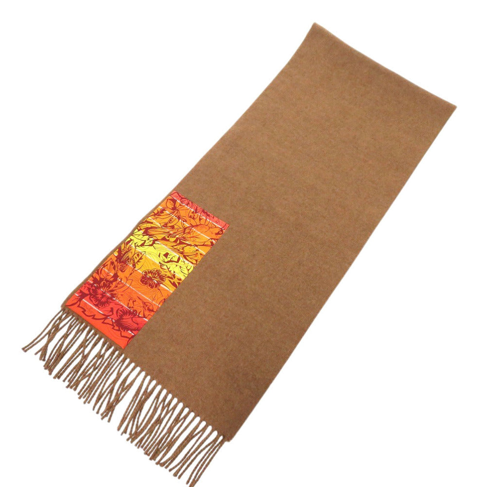 Hermes Scarf Cashmere Brown Women