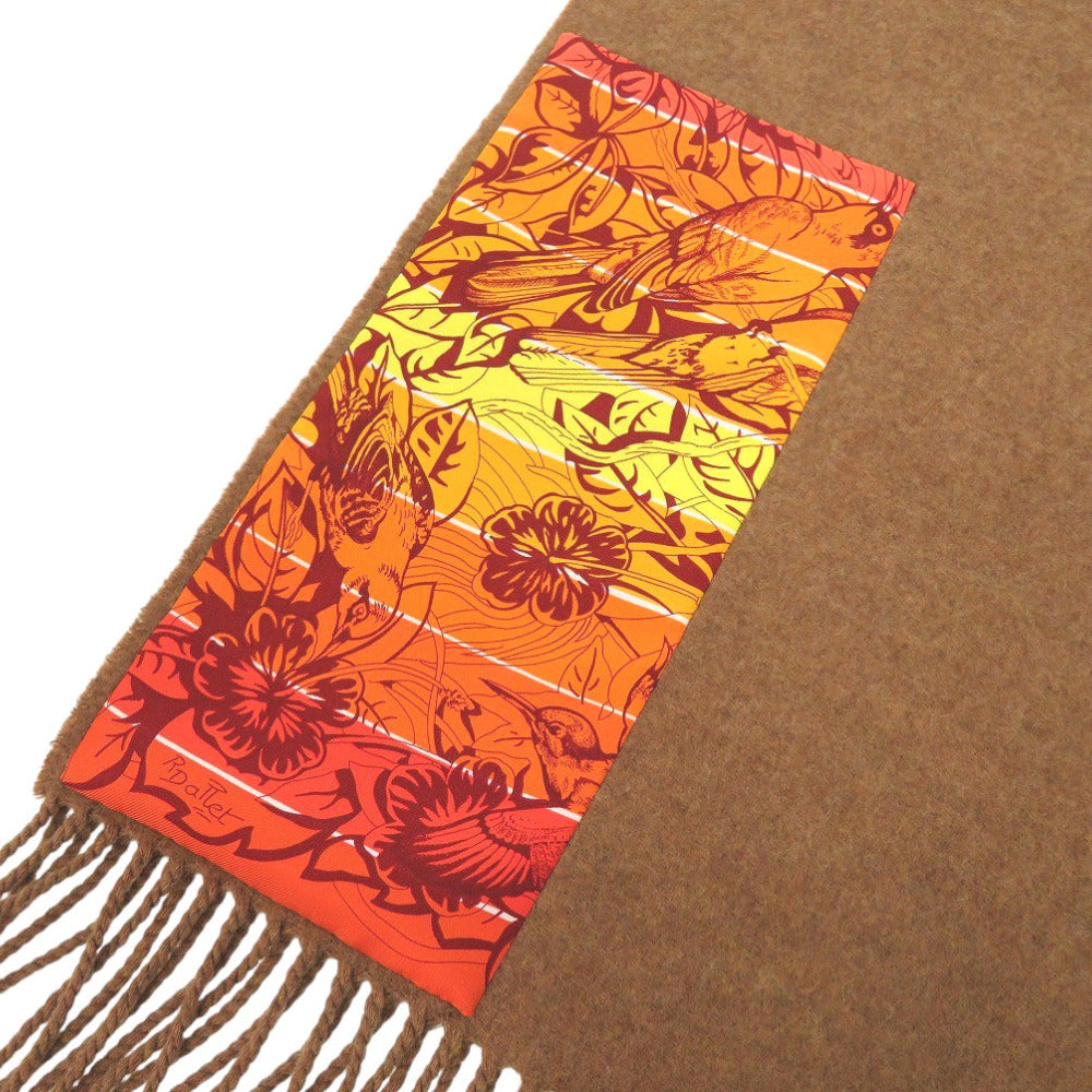 Hermes Scarf Cashmere Brown Women