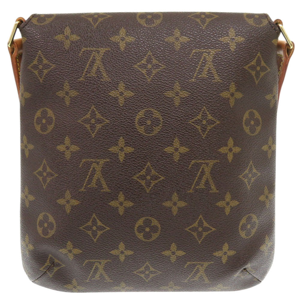 Louis Vuitton Shoulder Bag M51258 Monogram Pvc Coated Canvas, Leather Brown Strap Monogram Musette
