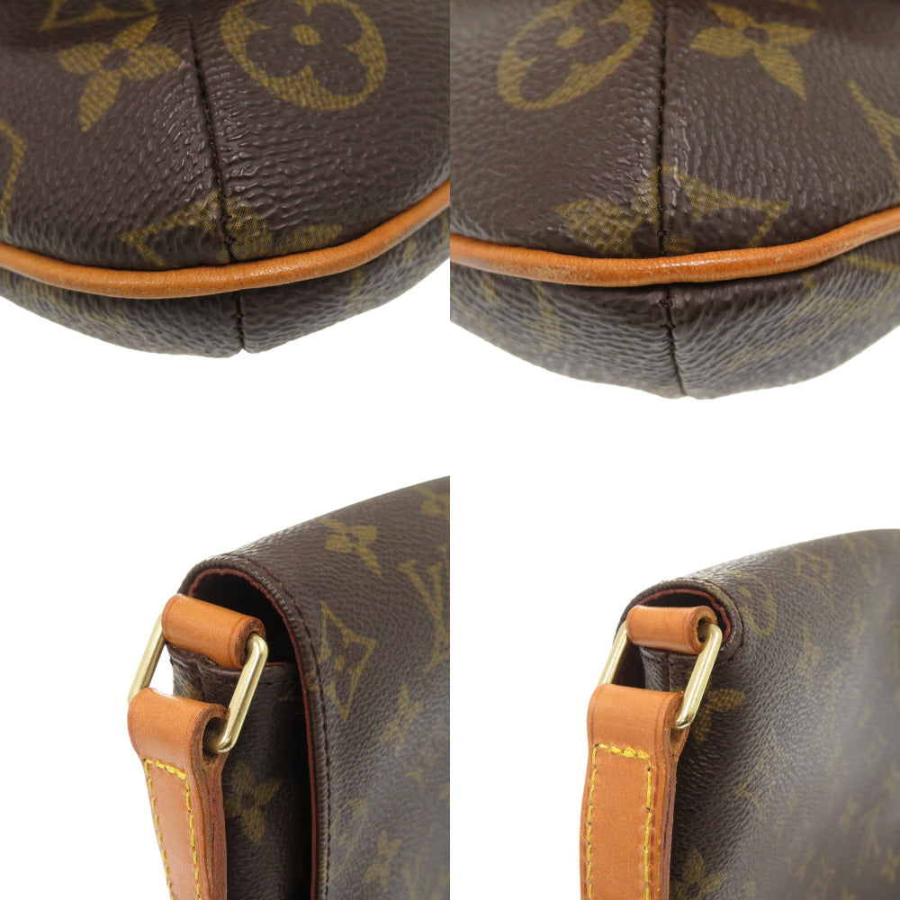 Louis Vuitton Shoulder Bag M51258 Monogram Pvc Coated Canvas, Leather Brown Strap Monogram Musette