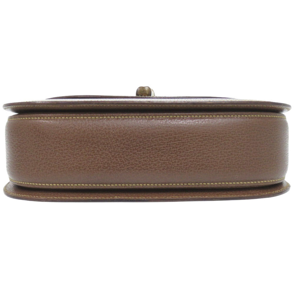 Gucci Handbag 000 926 0633 Leather Brown 2Way Bamboo Women