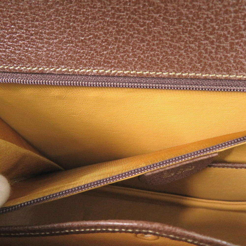 Gucci Handbag 000 926 0633 Leather Brown 2Way Bamboo Women