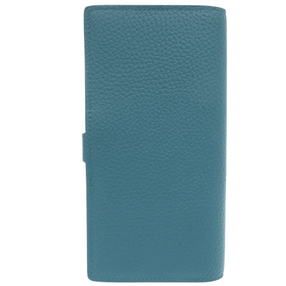 Louis Vuitton Long Wallet Purse M81499 Leather Blue Lvvertical Wallet Women