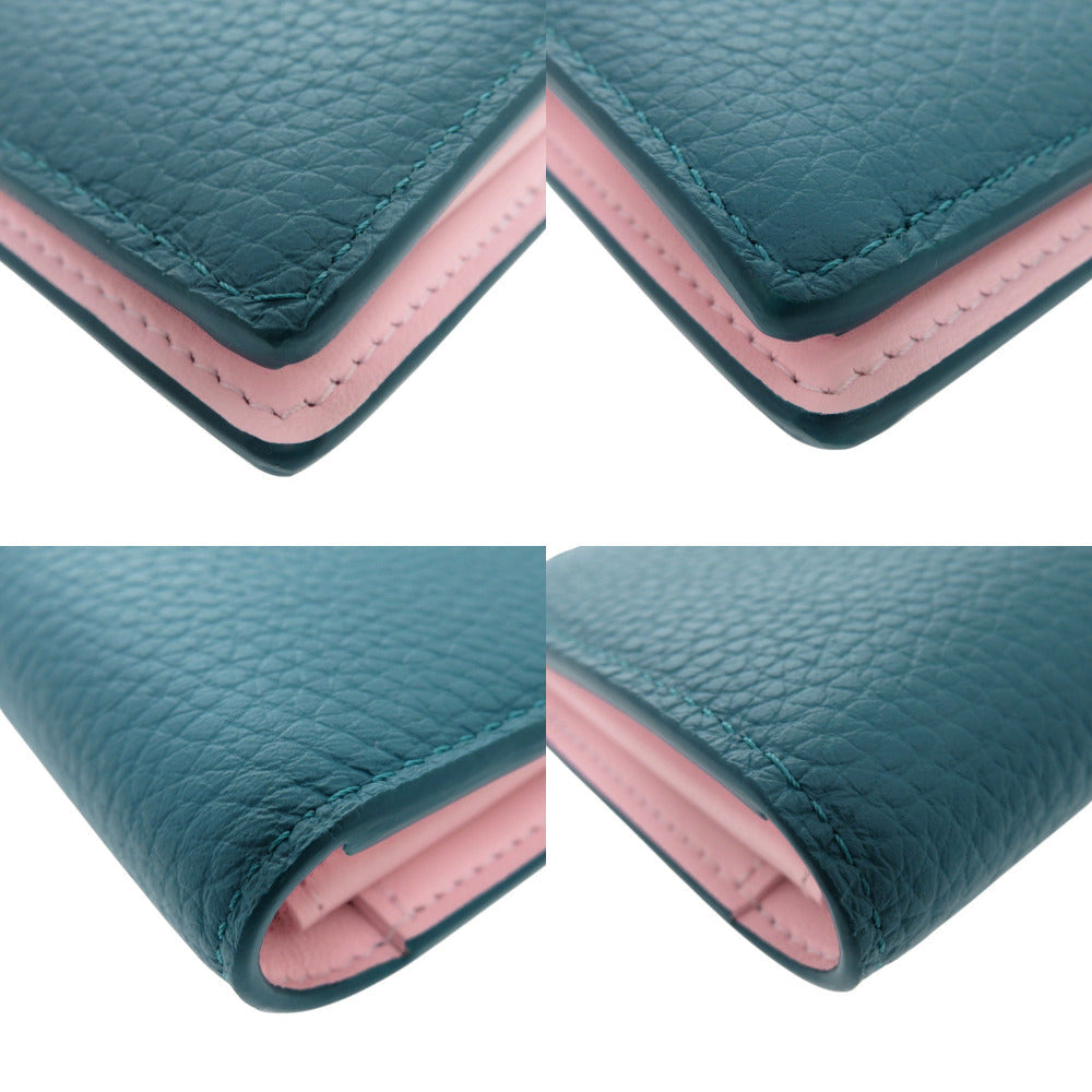 Louis Vuitton Long Wallet Purse M81499 Leather Blue Lvvertical Wallet Women