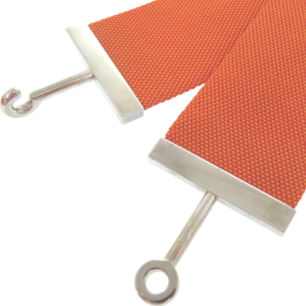 Hermes Belt Nylon Orange Hook Belt Women 40