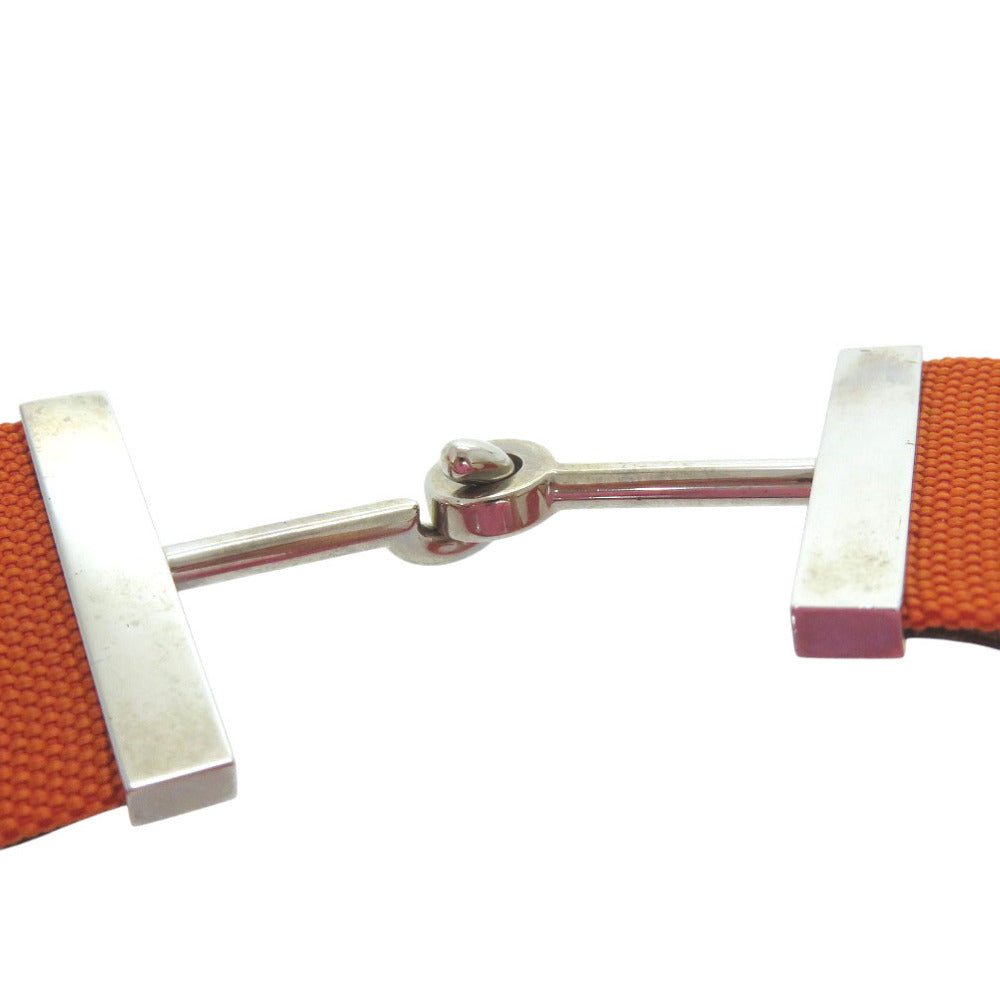 Hermes Belt Nylon Orange Hook Belt Women 40