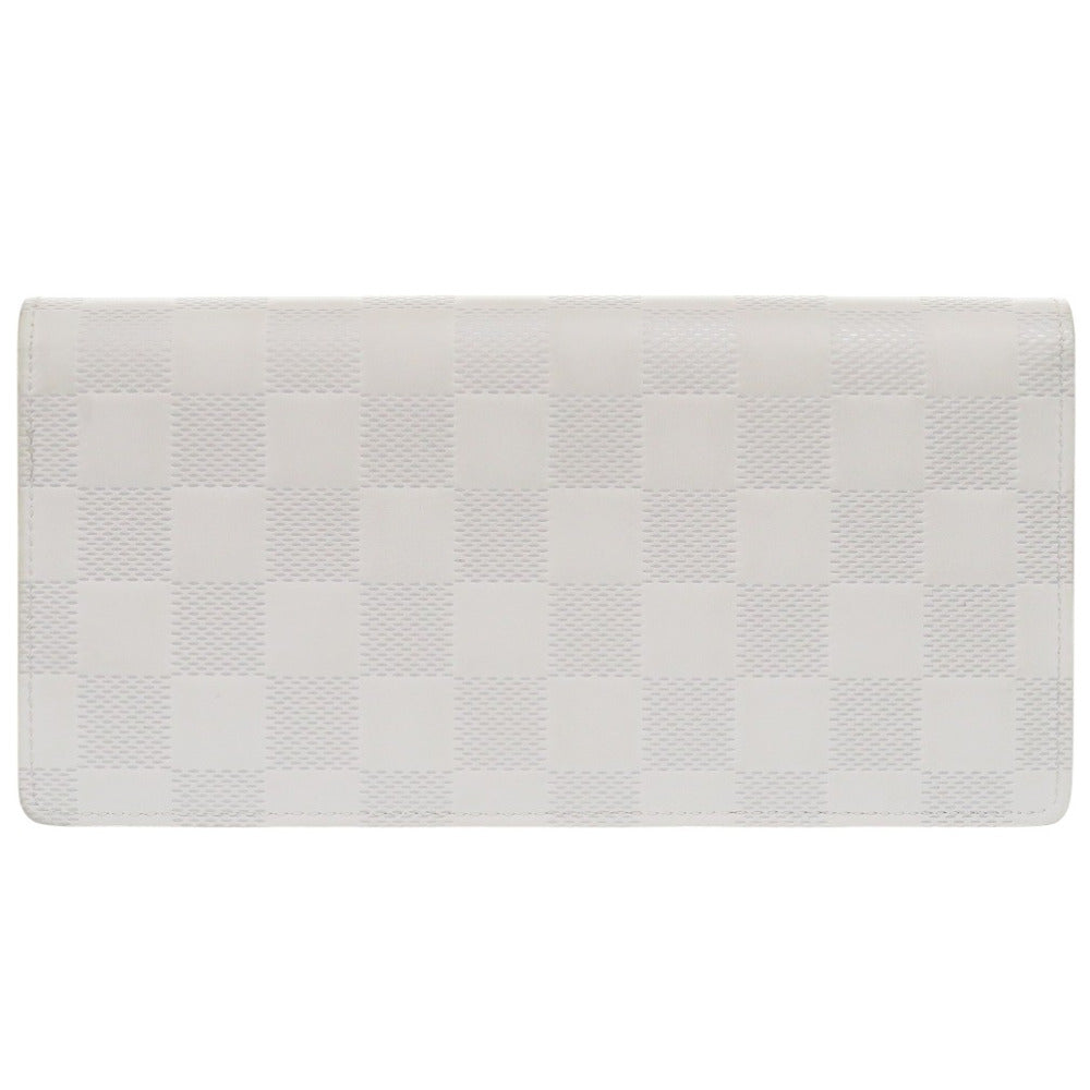 Louis Vuitton Long Wallet Purse N60335 Damier Anfini White Damier Portefeuille Braza Mens