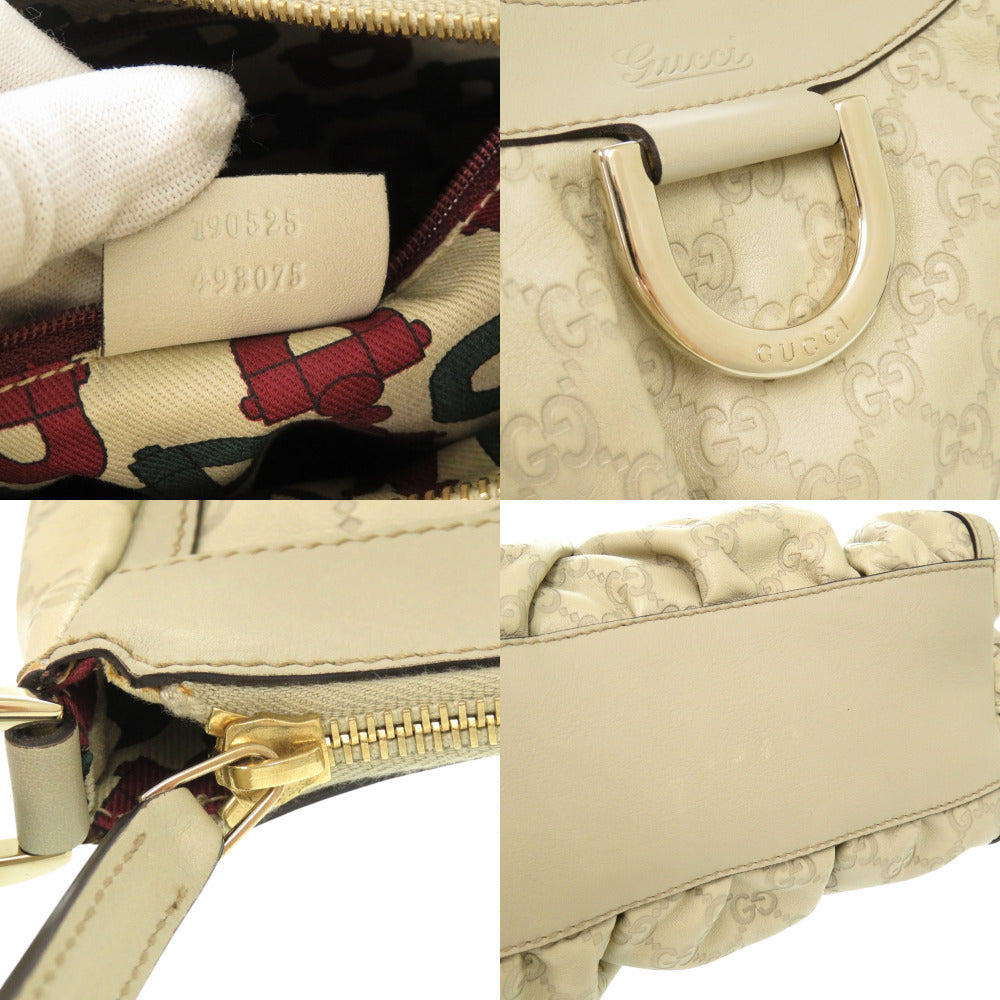 Gucci Shoulder Bag 190525 Leather Ivory One Shoulder Bag Gucci Shima Abbey Women
