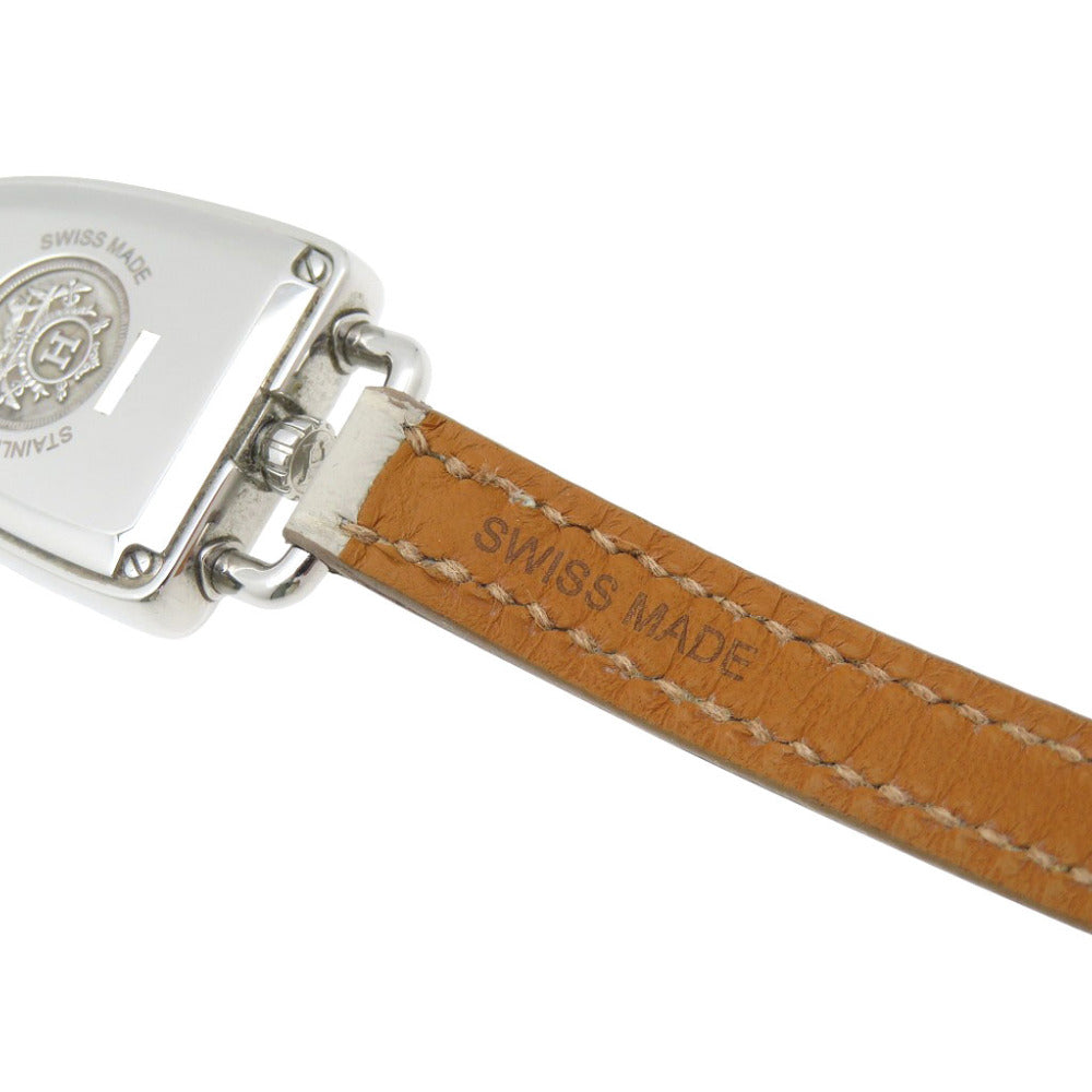 Hermes Watches Quartz Ga1.130 Stainless Steel, Diamond White Galop D'Herms Mm White Dial