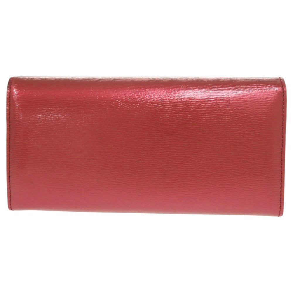 Gucci Long Wallet Purse 245728 Patent Leather Red Lovely Heart Women