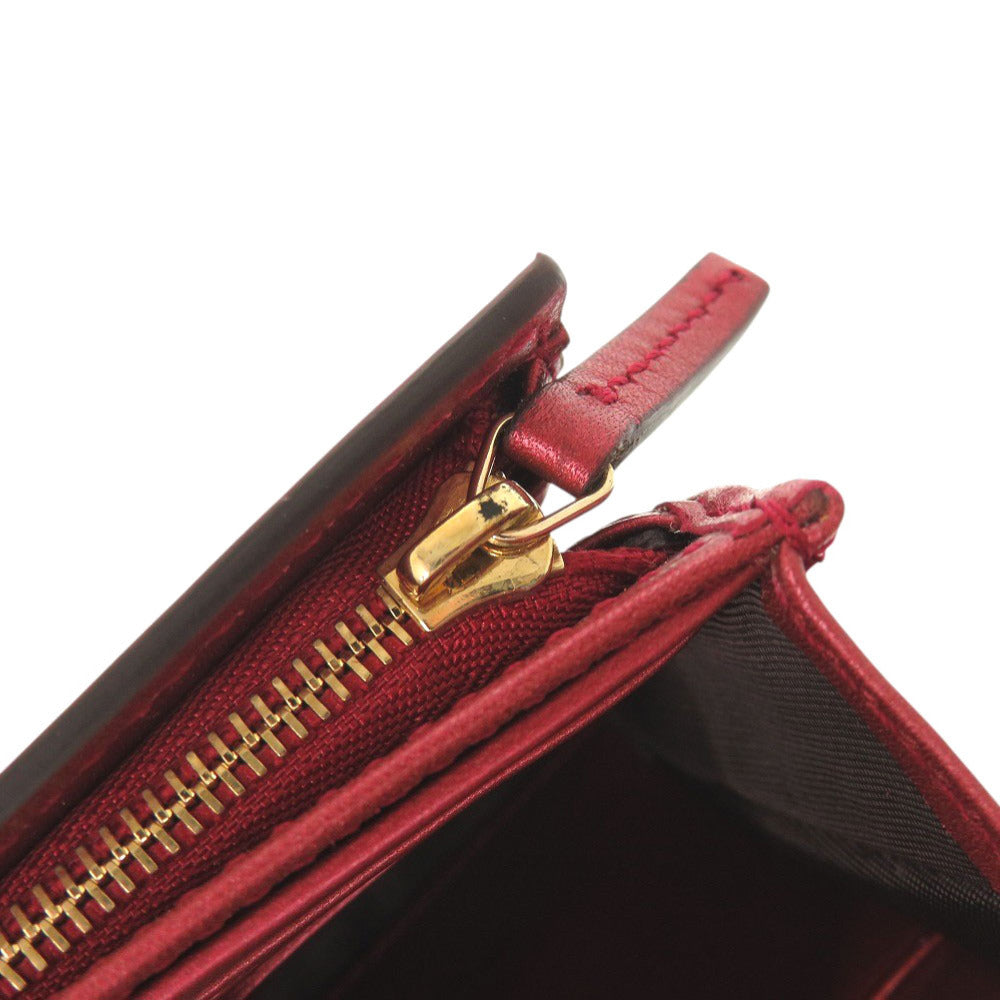 Gucci Long Wallet Purse 245728 Patent Leather Red Lovely Heart Women