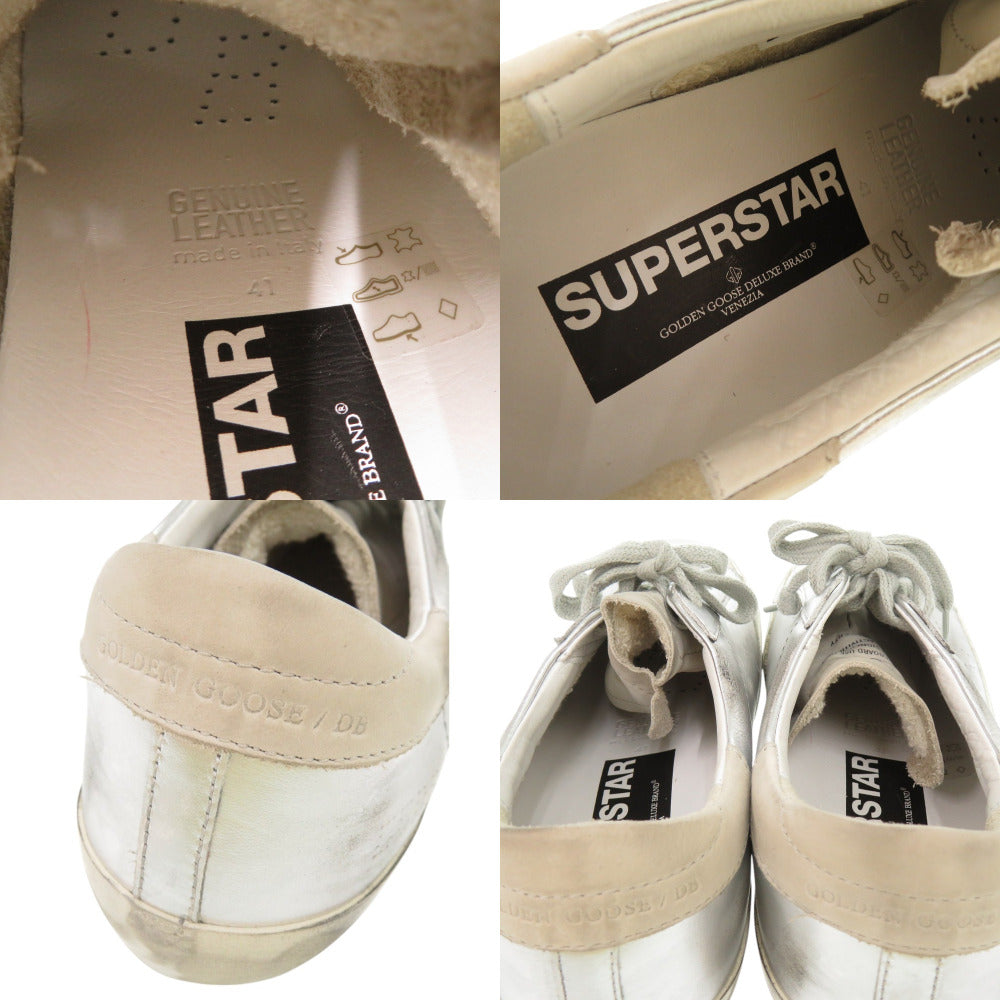 Golden Goose Sneakers G32Ms590.E68 Leather Silver Superstar 41