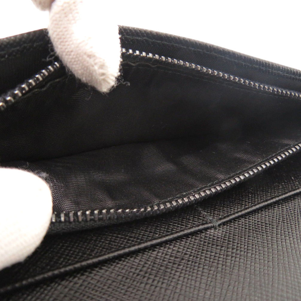 Prada Long Wallet Purse 2Mv836 Leather Black Bifold Walletlong Wallet Safiano Mens