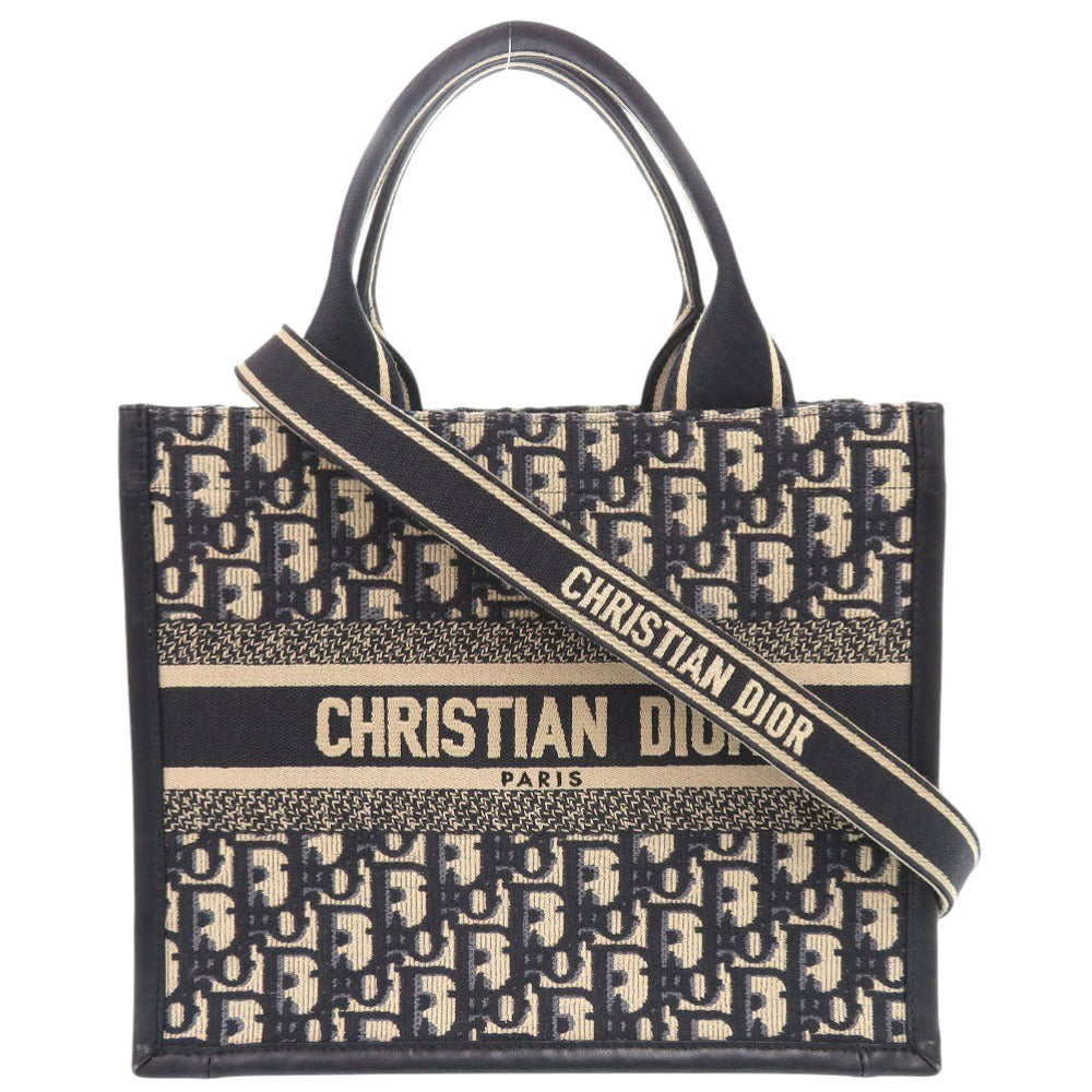 Christian Dior Handbag M1325Czbb Canvas, Leather Multicolor 2Way Oblique Book Tote Small Women