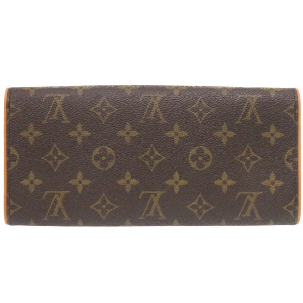 Louis Vuitton Shoulder Bag M51852 Monogram Canvas Brown Monogram Pochette Twin Gm Women