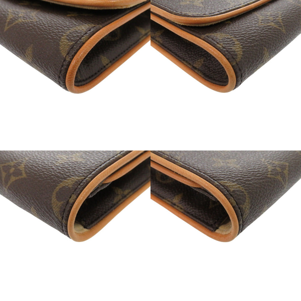 Louis Vuitton Shoulder Bag M51852 Monogram Canvas Brown Monogram Pochette Twin Gm Women