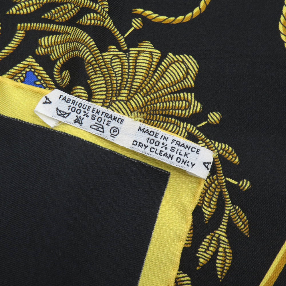 Hermes Scarf Silk Black Carre90 Les Armes De Paris Coat Of Arms Of Paris Women