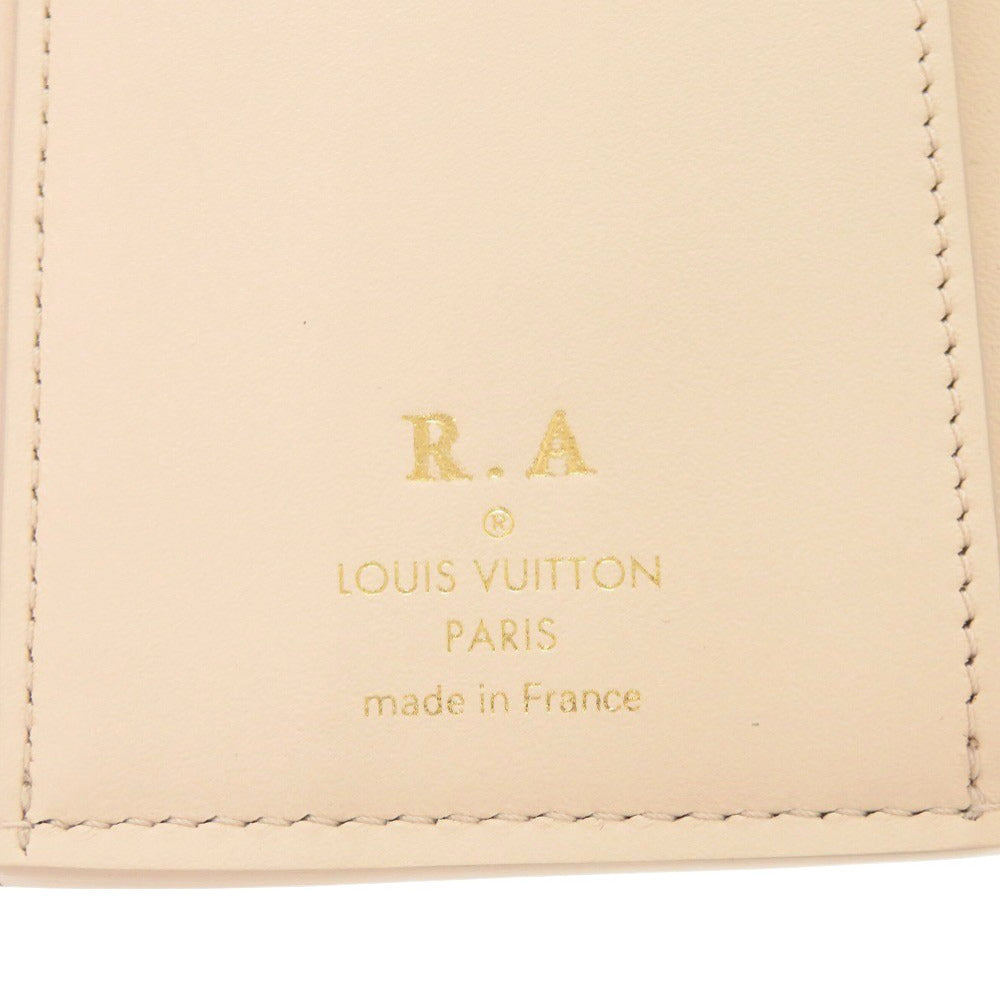 Louis Vuitton Tri-Fold Wallet M11363 Taurillon Clemence Leather Beige Pink Portefeuille Capcine