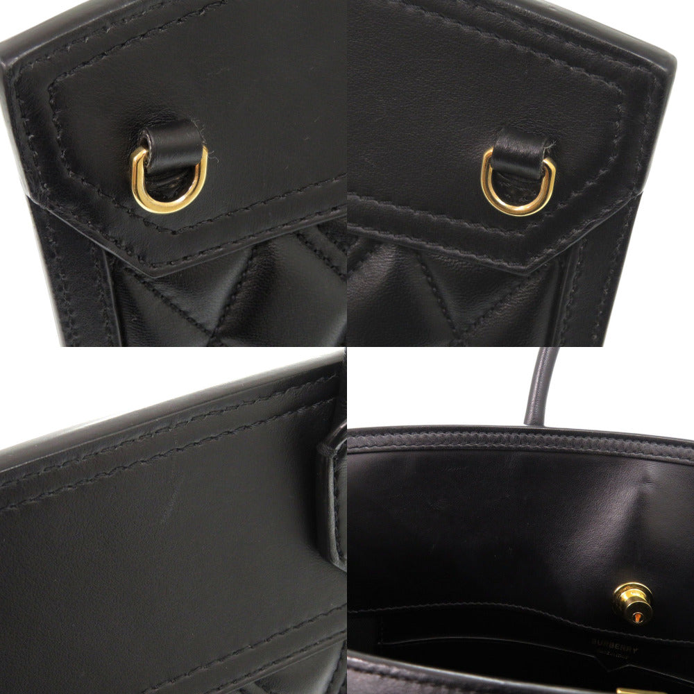 Burberry Handbag Leather Black 2Way Women